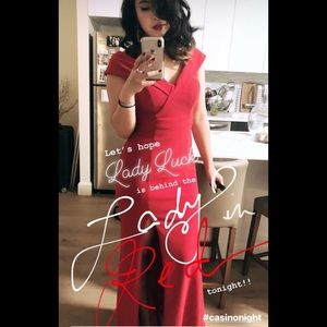 Lady in Red - Off the Shoulder Gown